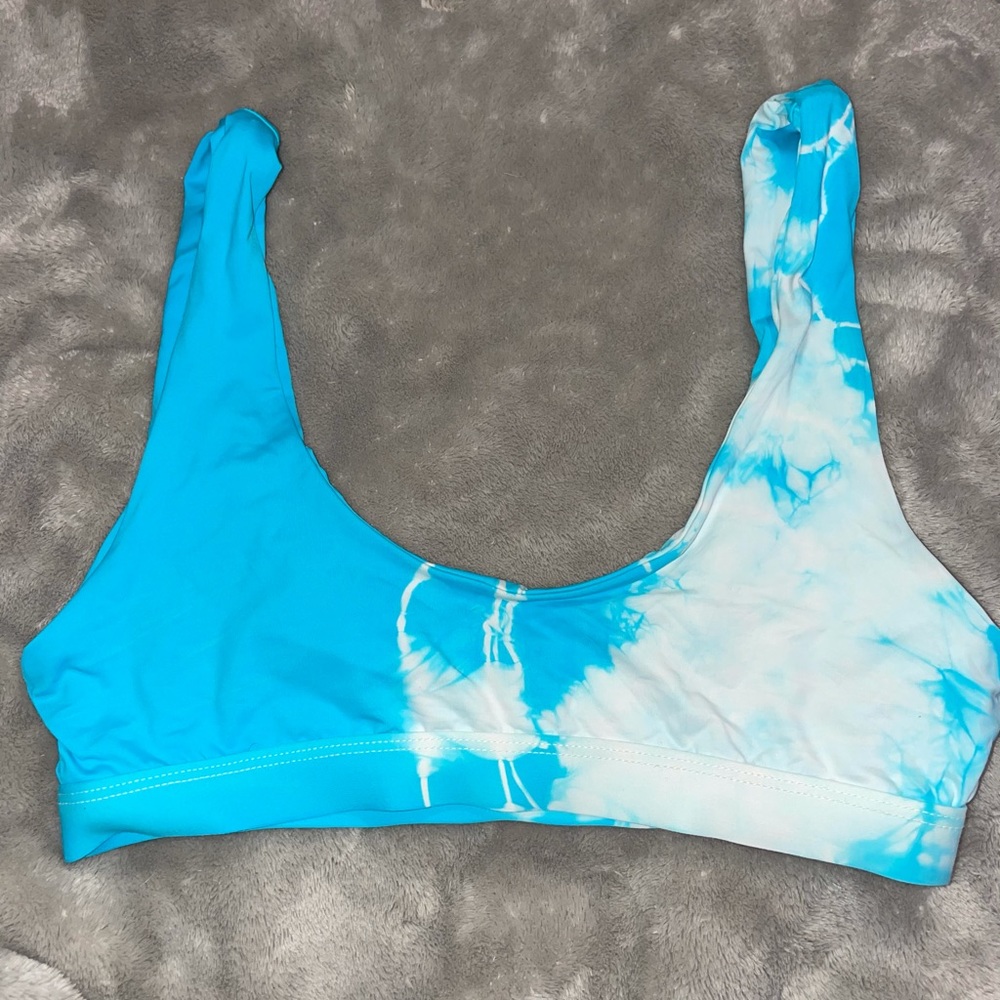 Blue/white bikini top